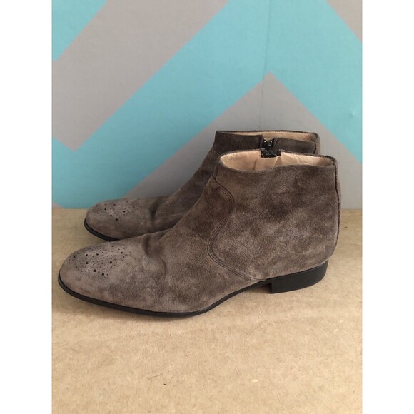 Jean Baptiste Rautureau Brown zipped LEATHER ankle boots size  39 - Picture 3 of 9